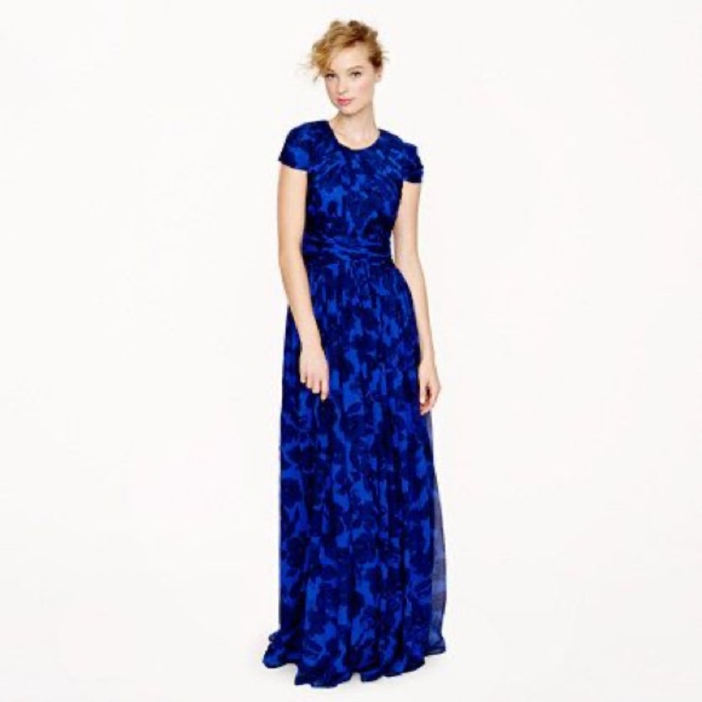 J. Crew Collection Dauphine Gown in Watercolor Floral, Size 6